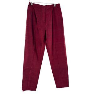 Harolds Womens‎ Silk Trousers Size 8 Red Made In China
